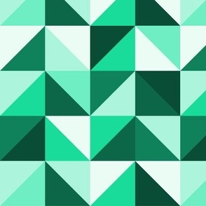Green Retro Geometric Triangles