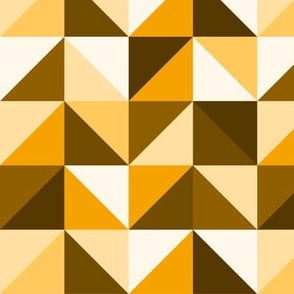 Yellow Retro Geometric Triangles