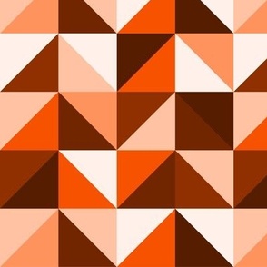 Burnt Orange Retro Geometric Triangles