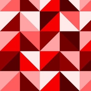 Red Retro Geometric Triangles