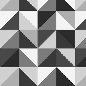 Black and White Retro Geometric Triangles