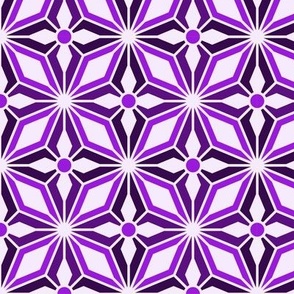 Violet Purple Ornate Geometric Starburst