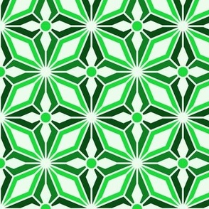 Green Ornate Geometric Starburst