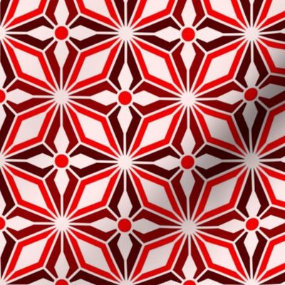 Red Ornate Geometric Starburst