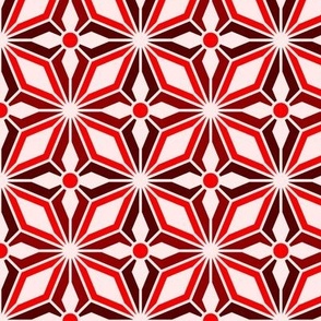 Red Ornate Geometric Starburst