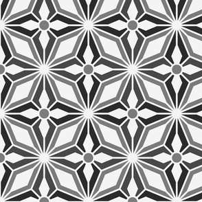 Gray Ornate Geometric Starburst