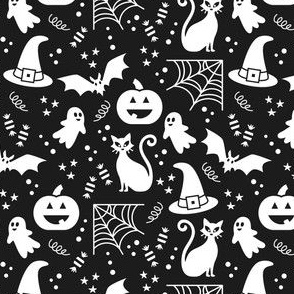 Black and White Halloween Pattern