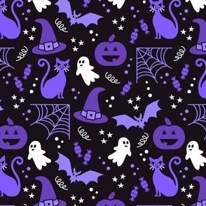 Purple and Black Halloween Pattern