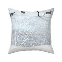 Snowy Mountains with deers large