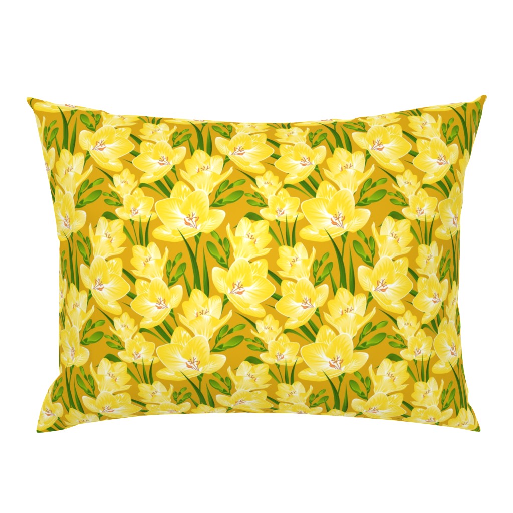 Background with yellow freesia