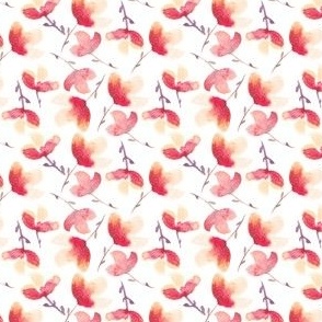 Red Blossom Seamless Pattern