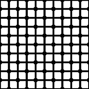 Check and Dots black on white
