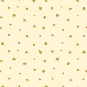 Glitter golden stars / on beige