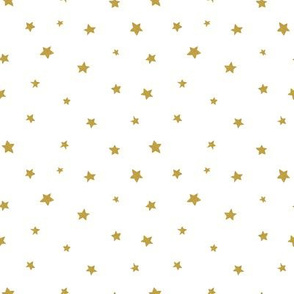 Glitter golden stars / on white