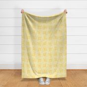 Mustard Yellow and Buttercream Textured Fan Tessellations