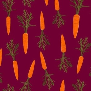 Carrots on Maroon