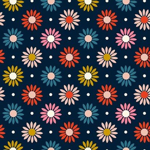  Retro, Line them up, bright flowers, colorful, DAISY,