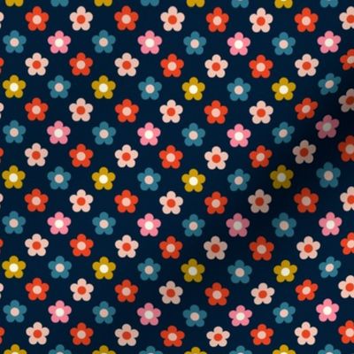 Retro, (Small) Pop of flowers - colorful, bright - retro Flowers  