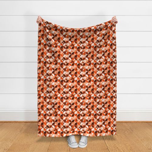 Orange Mid-Century Modern Quatrefoil 