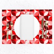 Red Mid-Century Modern Quatrefoil 