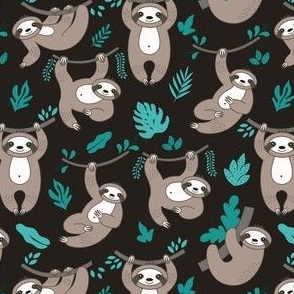 Cute Sloth Seamless Pattern