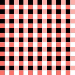 Gingham - Black Corals White 3