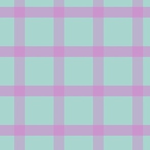 Teal and Magenta Plaid