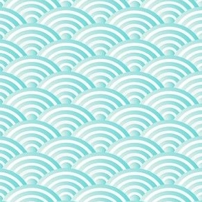 Japanese Wave Seigaha Teal Gradient