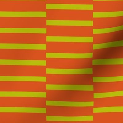 binding stripes, red orange-green