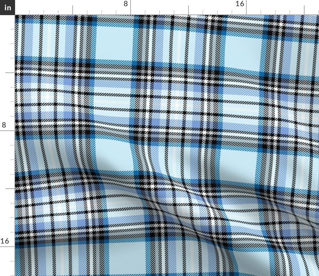 LG blue tartan style 1 - 8" repeat