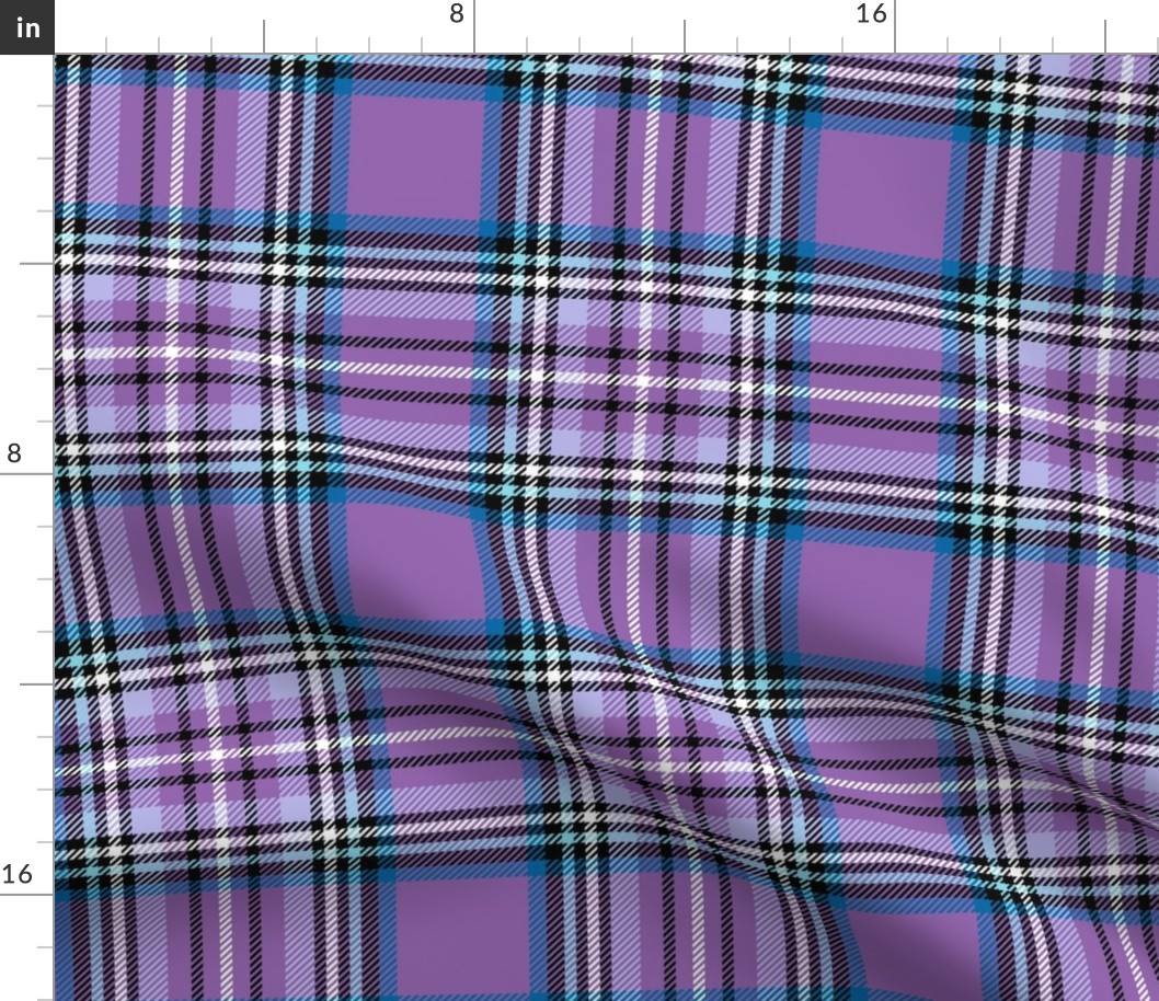 LG purple blue tartan style 1 - 8" repeat