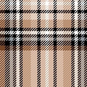 JUMBO brown tartan style 1 - 12" repeat