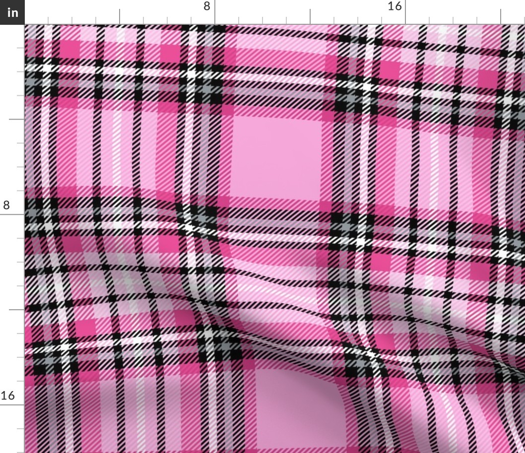 JUMBO magenta tartan style 1 - 12" repeat