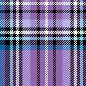 JUMBO purple blue tartan style 1 - 12" repeat
