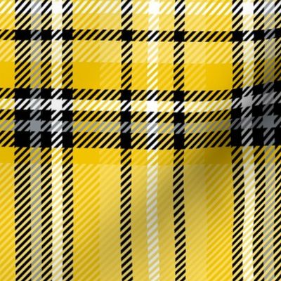 JUMBO mustard yellow tartan style 1 - 12" repeat