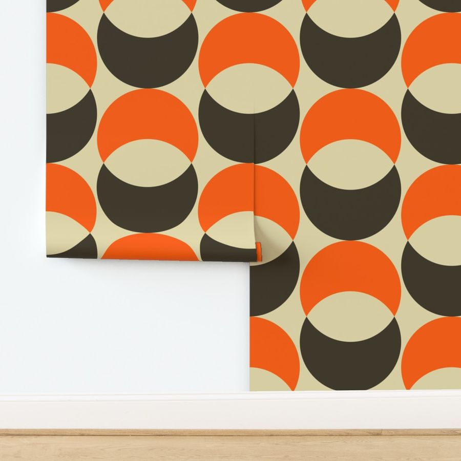 70s Moon- Retro Vintage Mid Century Modern Design