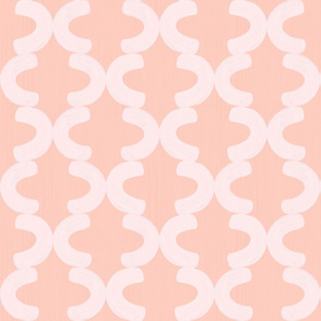 Hand-painted Quatrefoil Lattice Pattern, Beautiful Oil , Acrylic Paint Texture in Soft Pastel Baby Blush Rose Pink