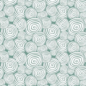 Ringlet - Geometric Sea Green White Small Scale 