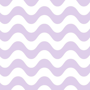 Minimalist Modern Pastel Ripple Pattern, Abstract Waves in White and Soft Purple , Lilac , Violet