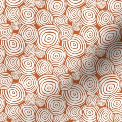 Ringlet - Geometric Rust Orange White Small Scale 