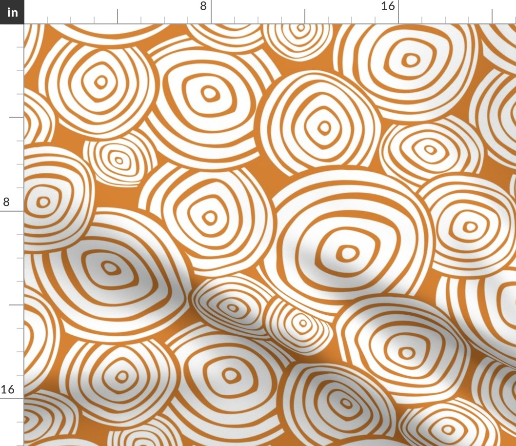 Ringlet - Geometric Squash Orange White Large Scale 