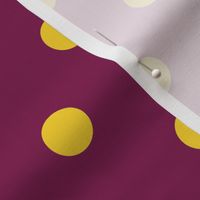 Plum With Yellow Polka Dots - Large (Fall Rainbow Collection)