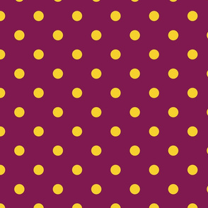 Plum With Yellow Polka Dots - Large (Fall Rainbow Collection)