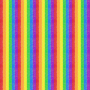 Very Rainbow!  Sparkle Rainbow Vertical Stripe - Rainbow Gay Pride Colors -- 1412dpi (11% of Full Scale)