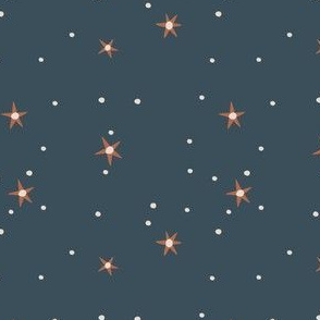 Stars and dots on dark blue blender