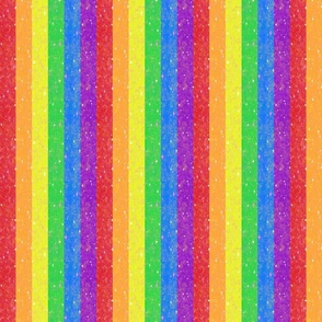 Very Rainbow!  Sparkle Rainbow Vertical Stripe - Rainbow Gay Pride Colors -- 941dpi (16% of Full Scale)