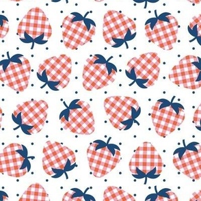 Gingham Strawberries // SMALL