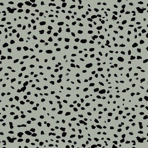 Wild organic speckles and spots animal print boho black marks on eucalyptus SMALL