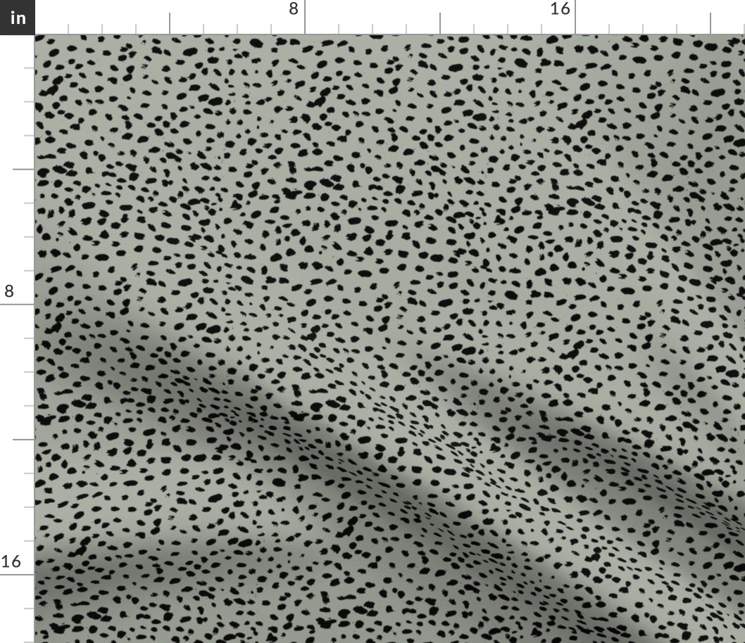 Wild organic speckles and spots animal print boho black marks on eucalyptus SMALL