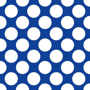 Normal scale • Blue polka dots